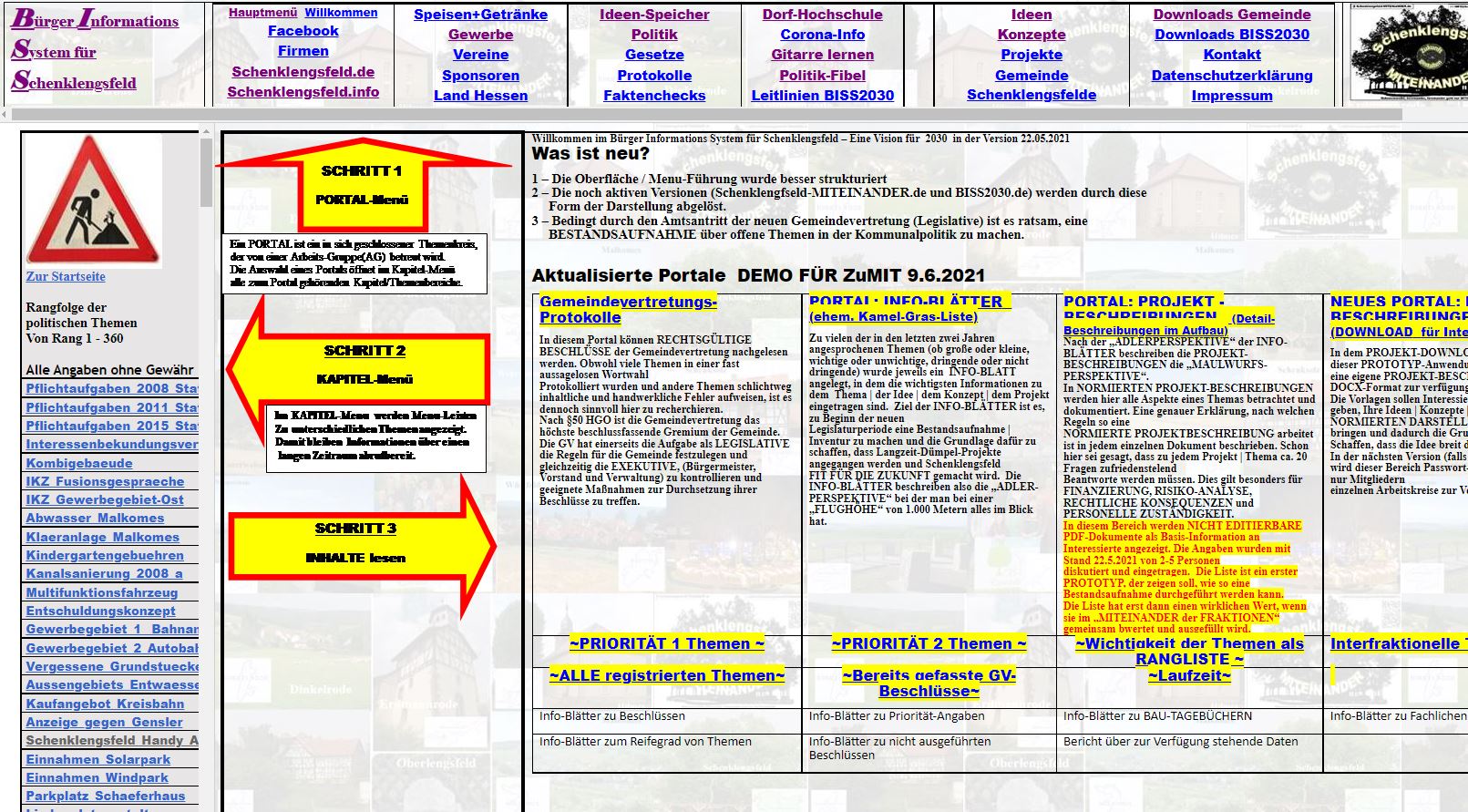 Eine Testoberfläche, bei der nicht mehr alle LINKS funktionieren Nachdem alle Inhalte übernommen wurden, wird der Teil gelöscht werden.